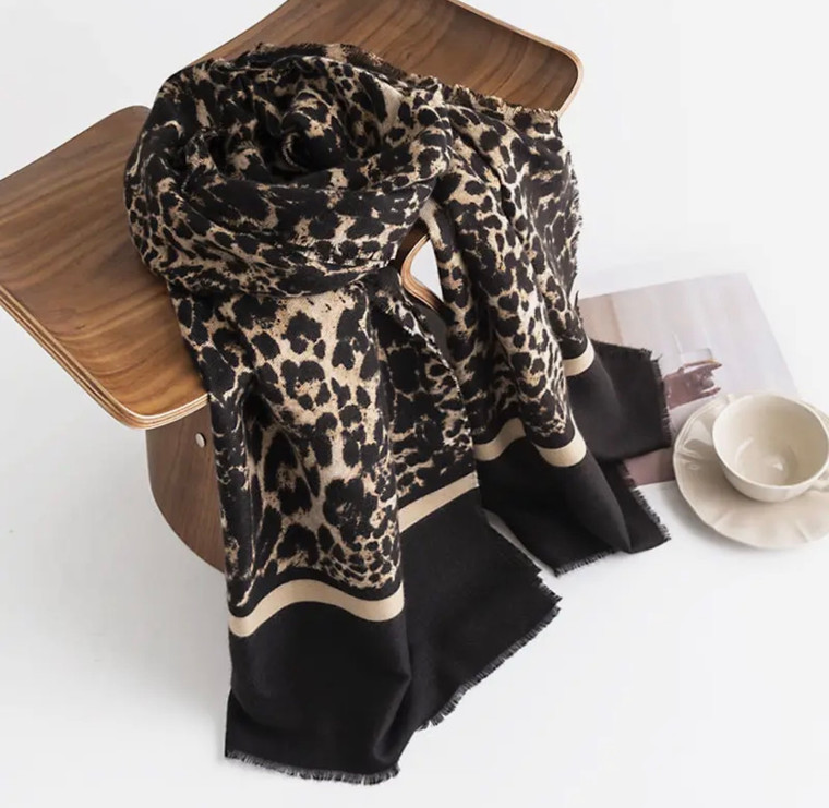 Leopard Print Cozy Scarf