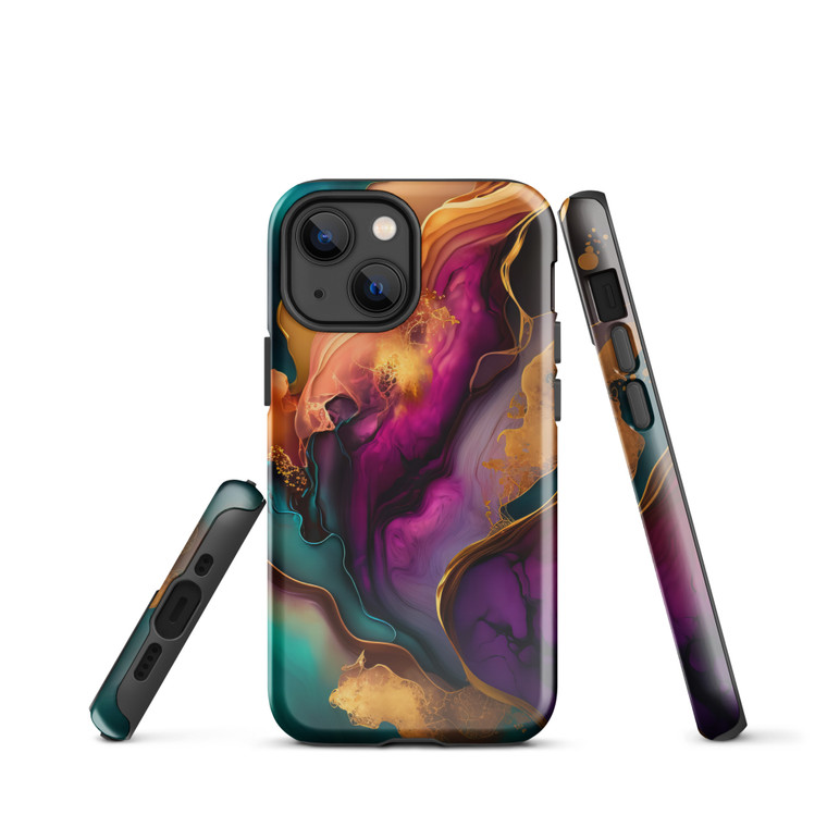 Elegant Purple and Gold Tough Case for iPhone®