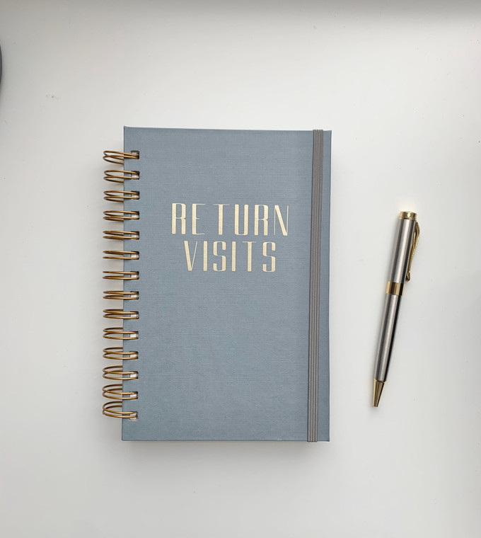 Handmade Gray Return Visit book