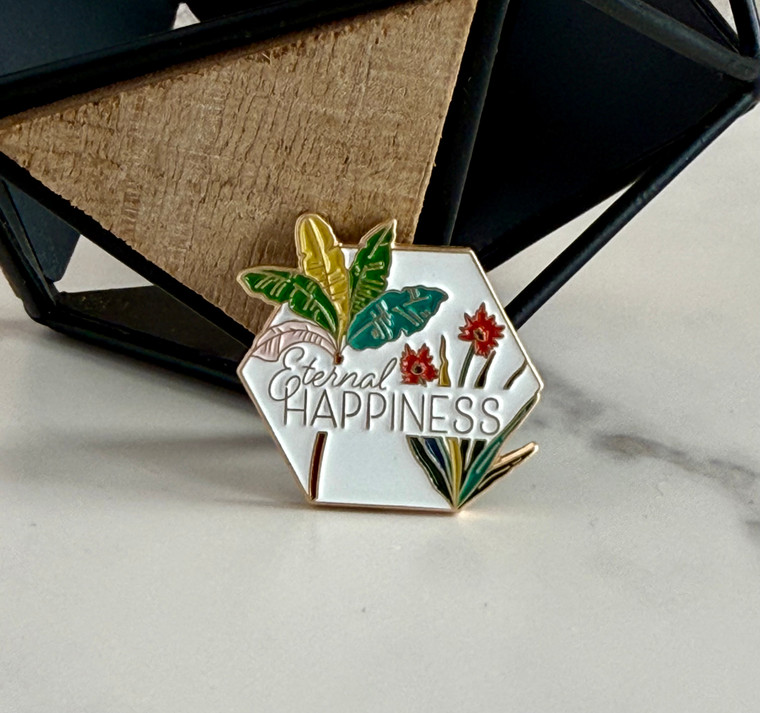 Eternal Happiness Enamel Pin -  Flora