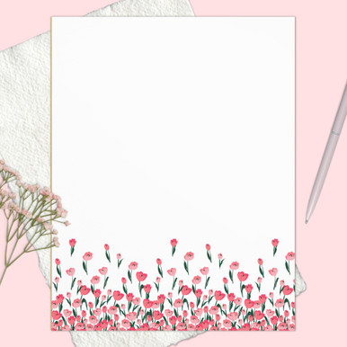 Pink Tulip Notepad - KiCrafts Handmade Gifts