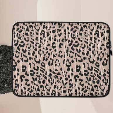 Soft Cotton Laptop Sleeve - Leopard main image 1