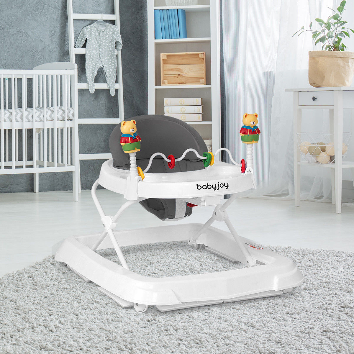 Giantex Baby Walker Adjustable Height Toy Wheels Folding Portable 3 Colors