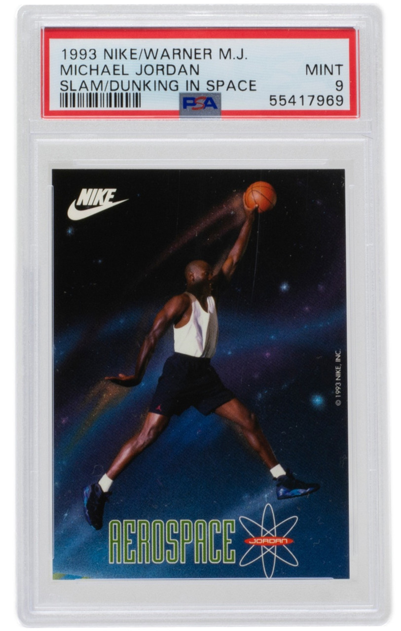 NBA NSA マイケルジョーダン&アービング カード Michael Jordan 1993 Nike Warner Slam Dunking in Space Card PSA Mint 9