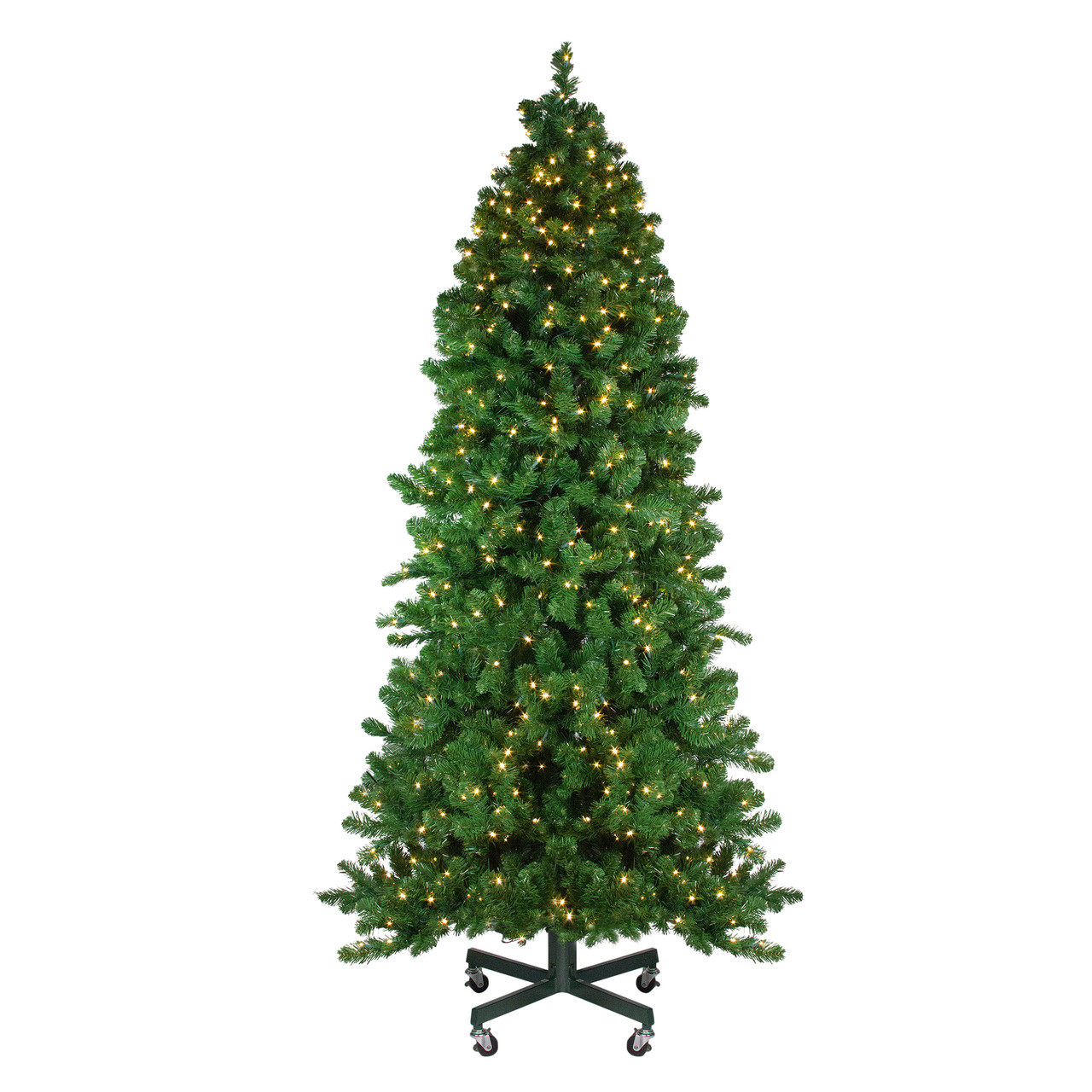 2' Pre-Lit Slim White Artificial Christmas Tree - Green Lights