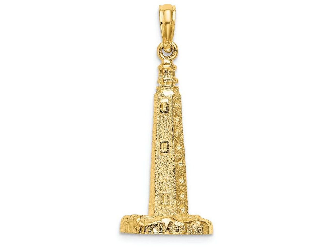 FJC Finejewelers 14k Yellow Gold 3d Cape Henlopen Lighthouse De Charm K7843A