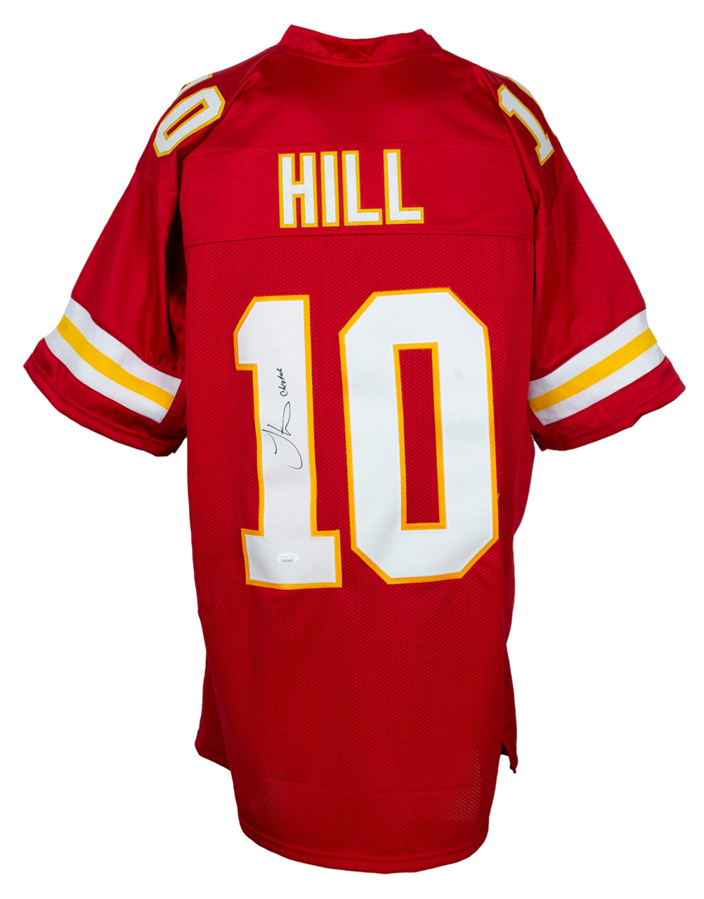Tyreek Hill Signed Custom Red Pro Style Football Jersey Cheetah