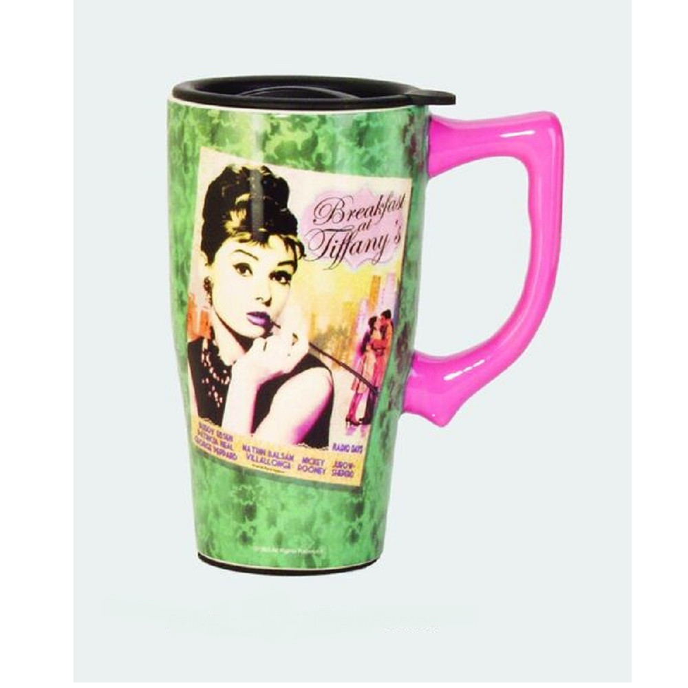 Audrey Hepburn Breakfast at Tiffany's Travel Mug