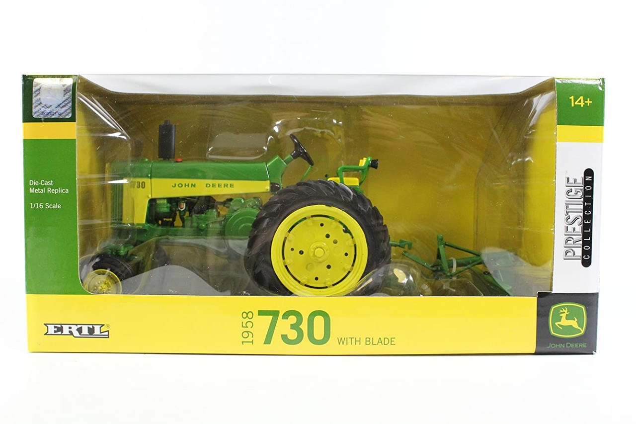 ERTL John Deere 730 Tractor with Blade (1:16 Scale)