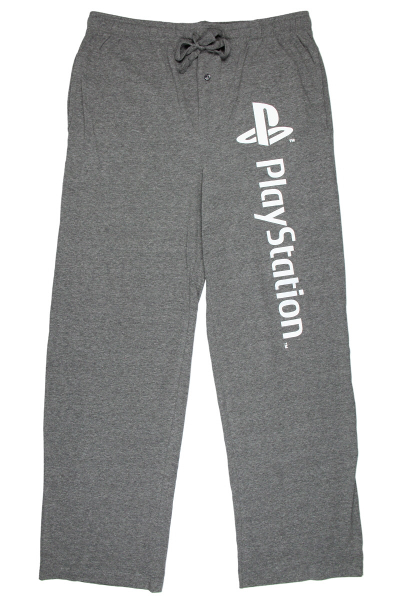 PlayStation Mens' PS Logo and Script Lounge Sleep Pajama Pants