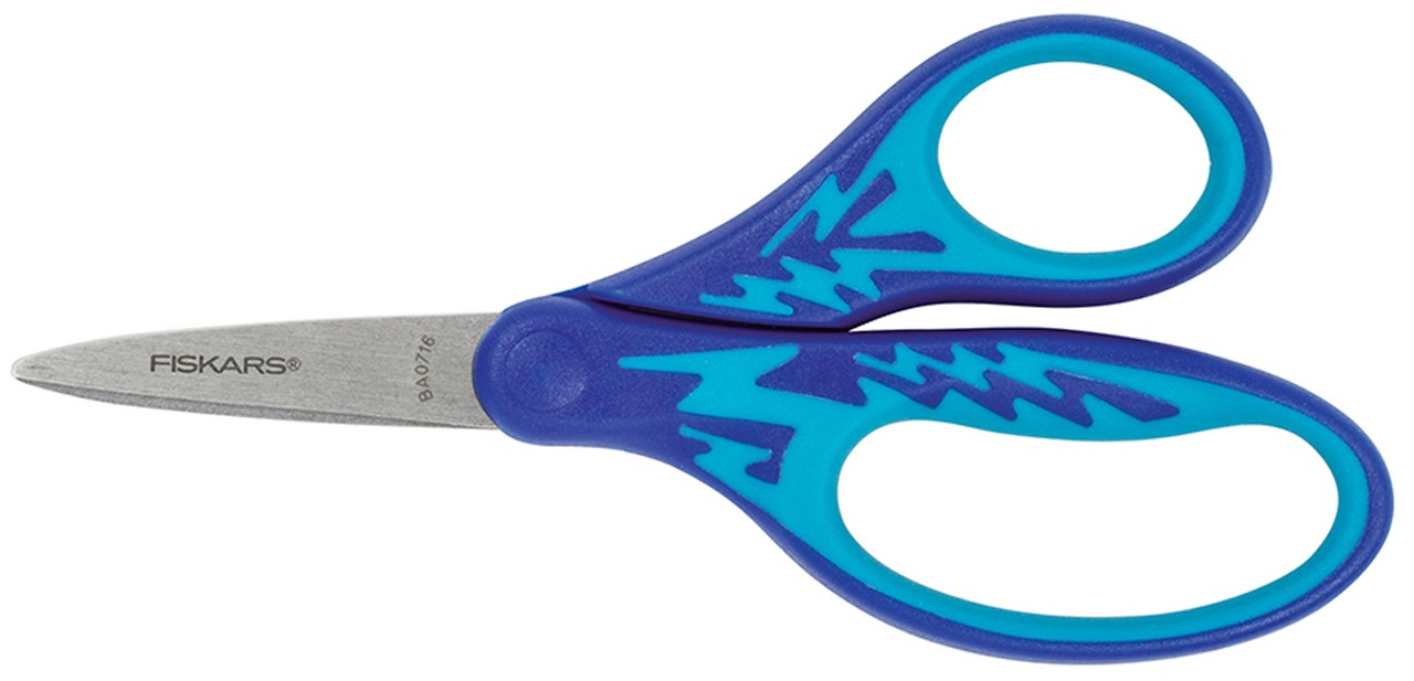 Fiskars 5 Kids' Softgrip Left-Handed Pointed-Tip Scissors (Color