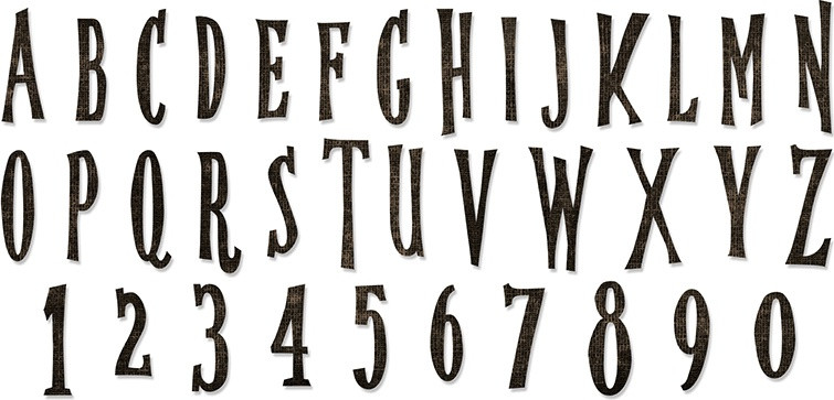 アルバム・スクラップ Sizzix Bigz XL Alphabet Die Gothic Sizzix Bigz XL Die By Tim Holtz-Handmade Alphabet