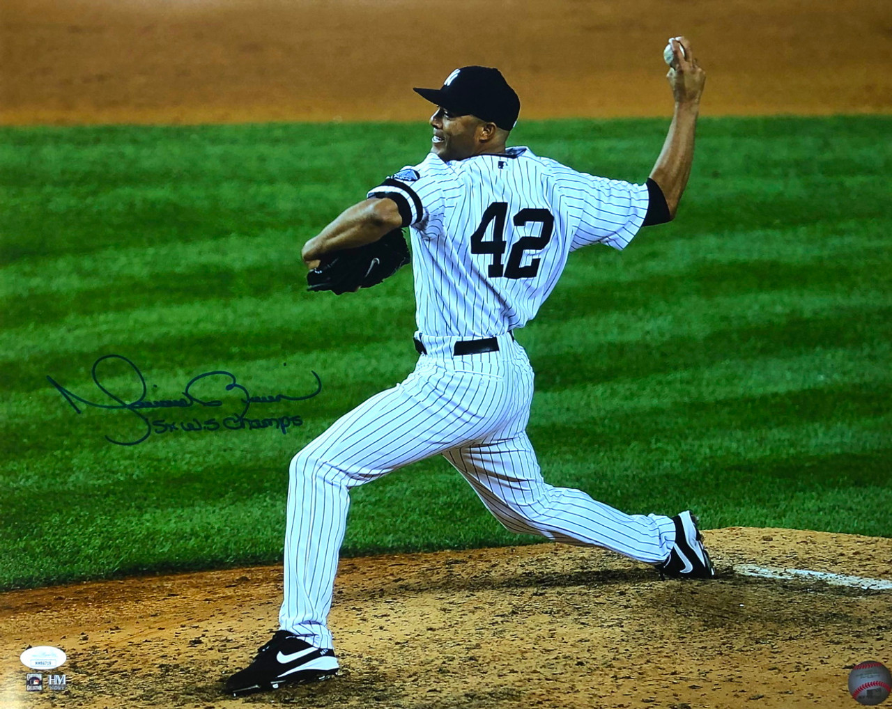 Mariano Rivera Signed New York Yankees 16x20 5x WS Champs Photo JSA