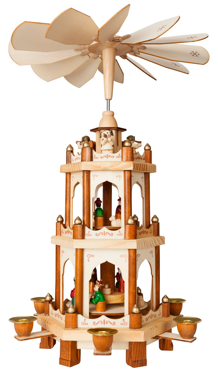BRUBAKER Wooden Christmas Pyramid 18 Inches