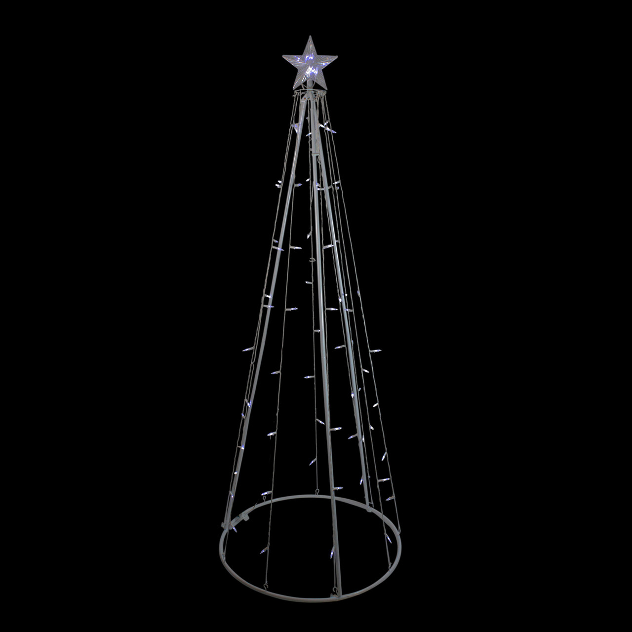 6' White LED Lighted Outdoor Christmas Cone Tree Yard Art Decor | Christmas