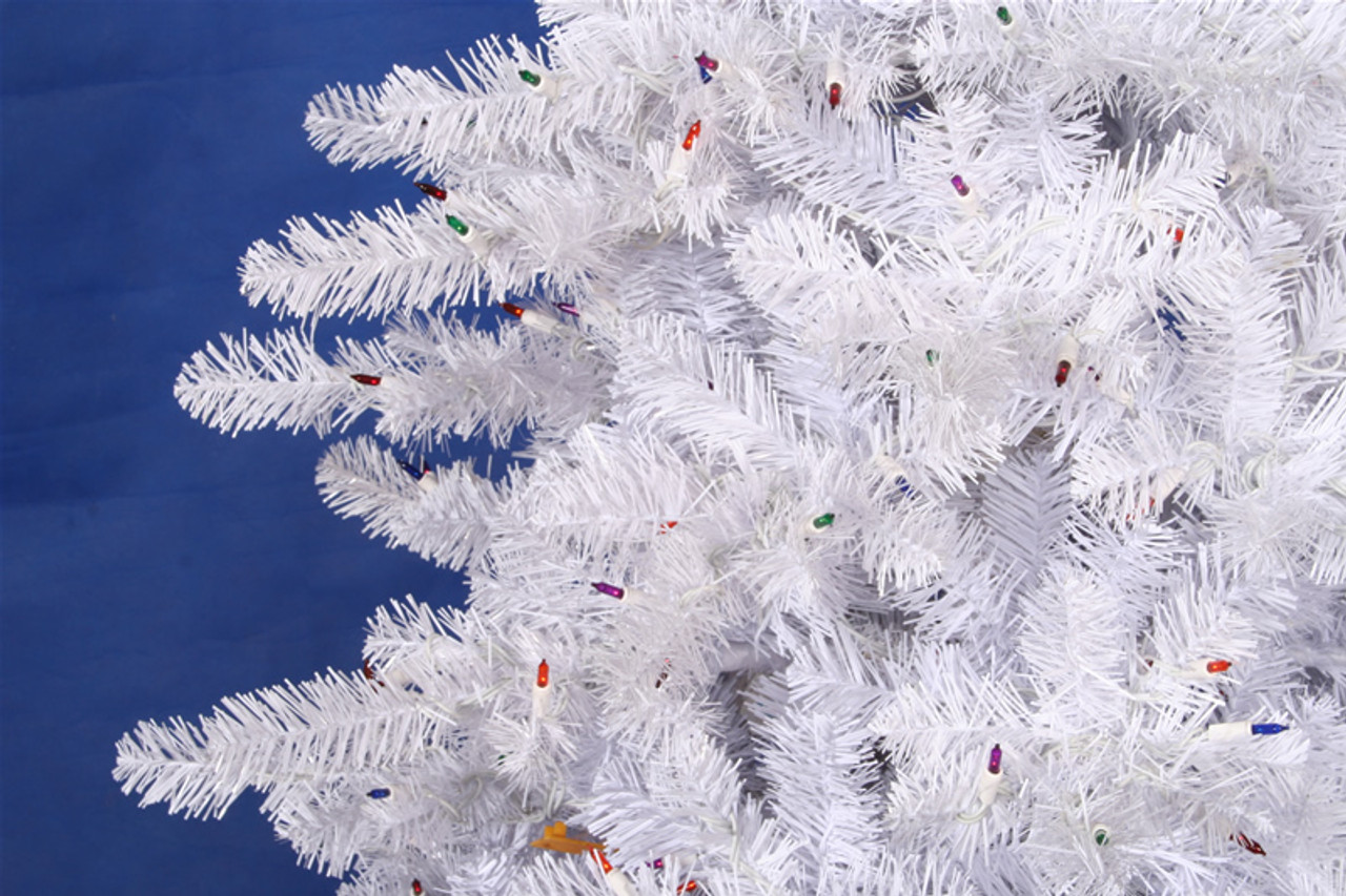 9' PreLit Medium Crystal White Artificial Christmas Tree White