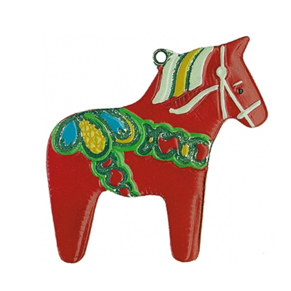 Pinnacle Peak Trading Swedish Dala Horse Christmas Ornament - Thumbnail 2