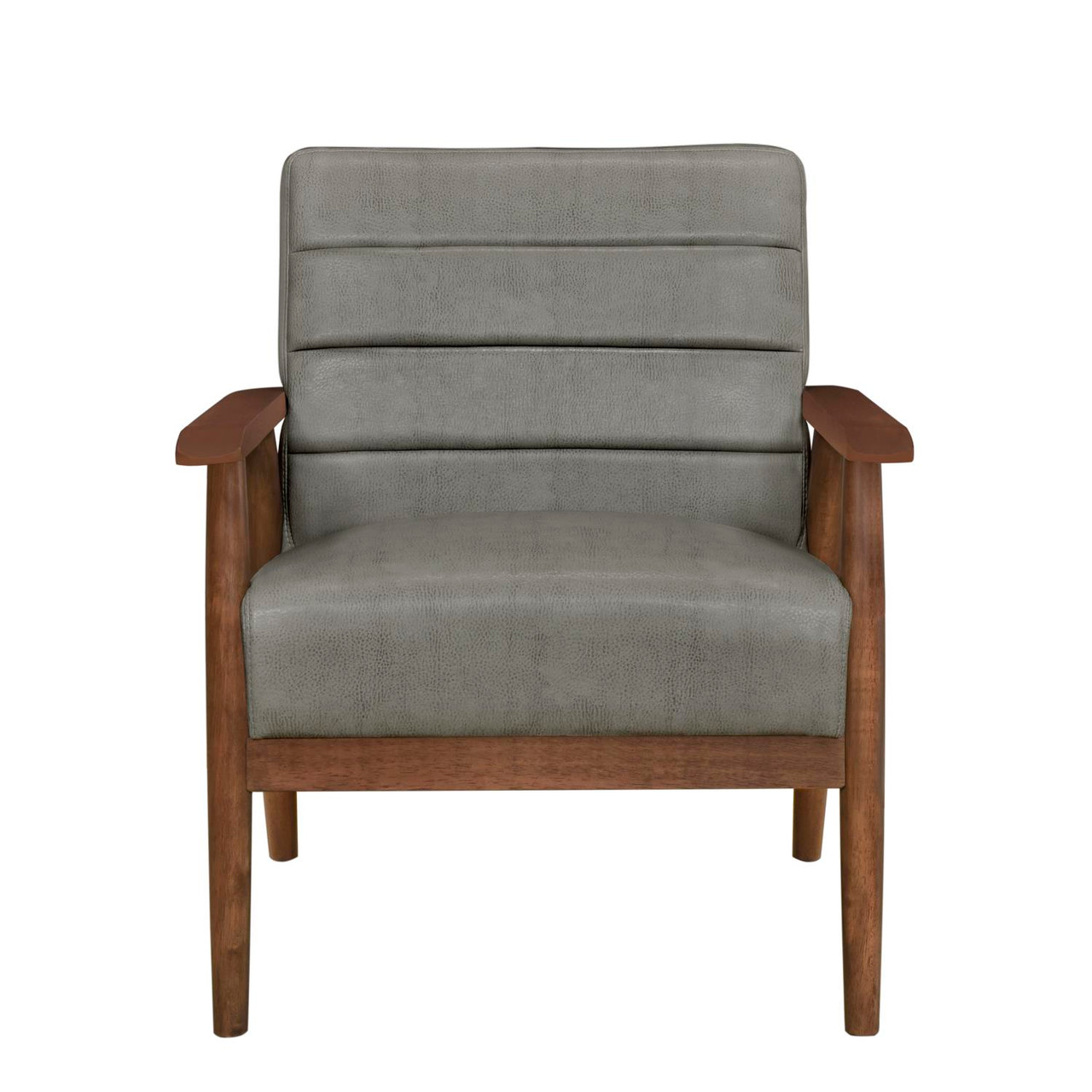 Accentrics Home Channel Wood Frame Chair With Brown Finish DS-D532