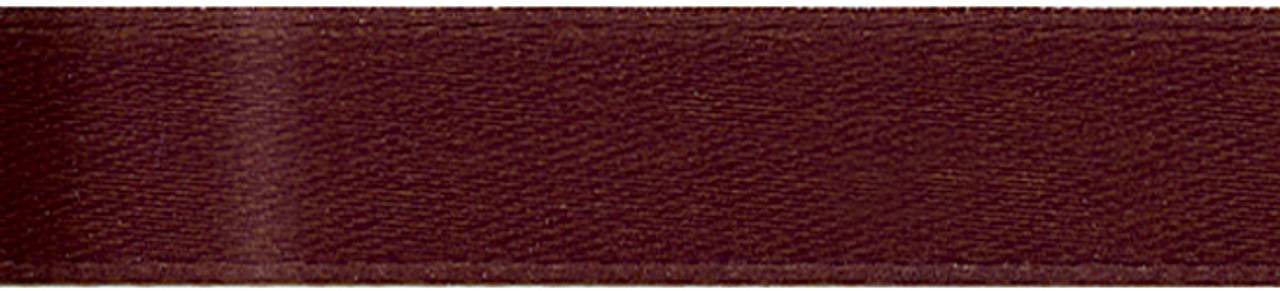 Offray Single Face Satin Ribbon 3/8x18' Red.