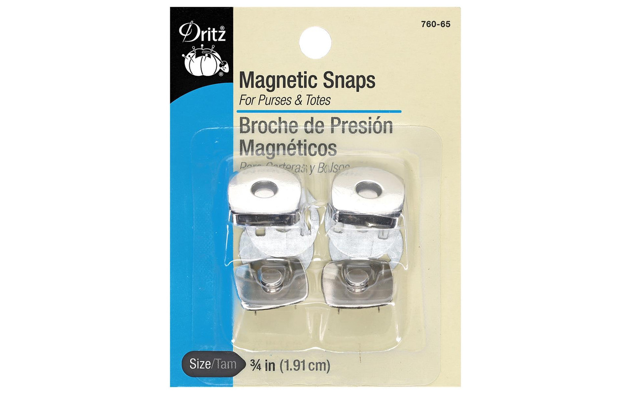 Dritz Magnetic Snaps 3/4 2/Pkg-Nickel Square 