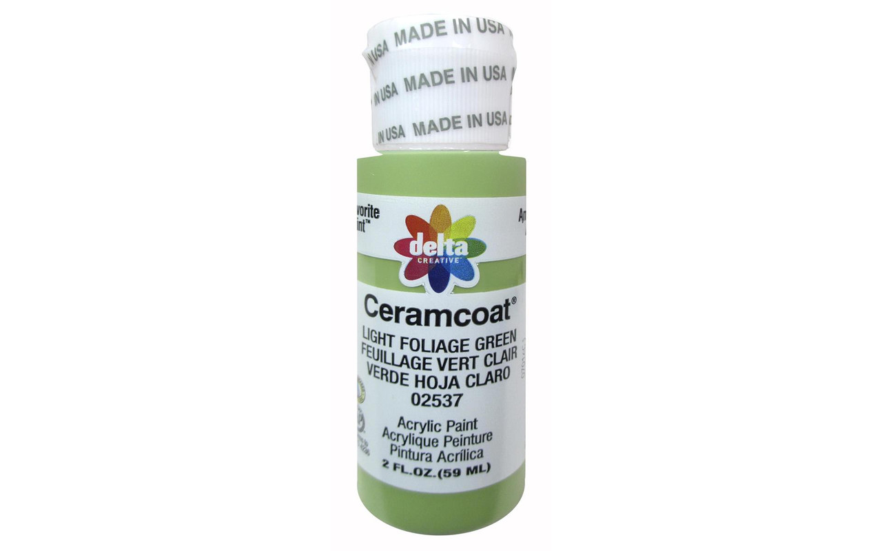 Delta Ceramcoat Acrylic Paint 2oz-Light Foliage Green - Opaque