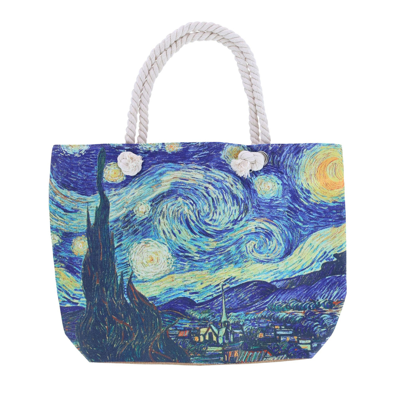 Women's Vincent Van Gogh Starry Night Print Tote Bag