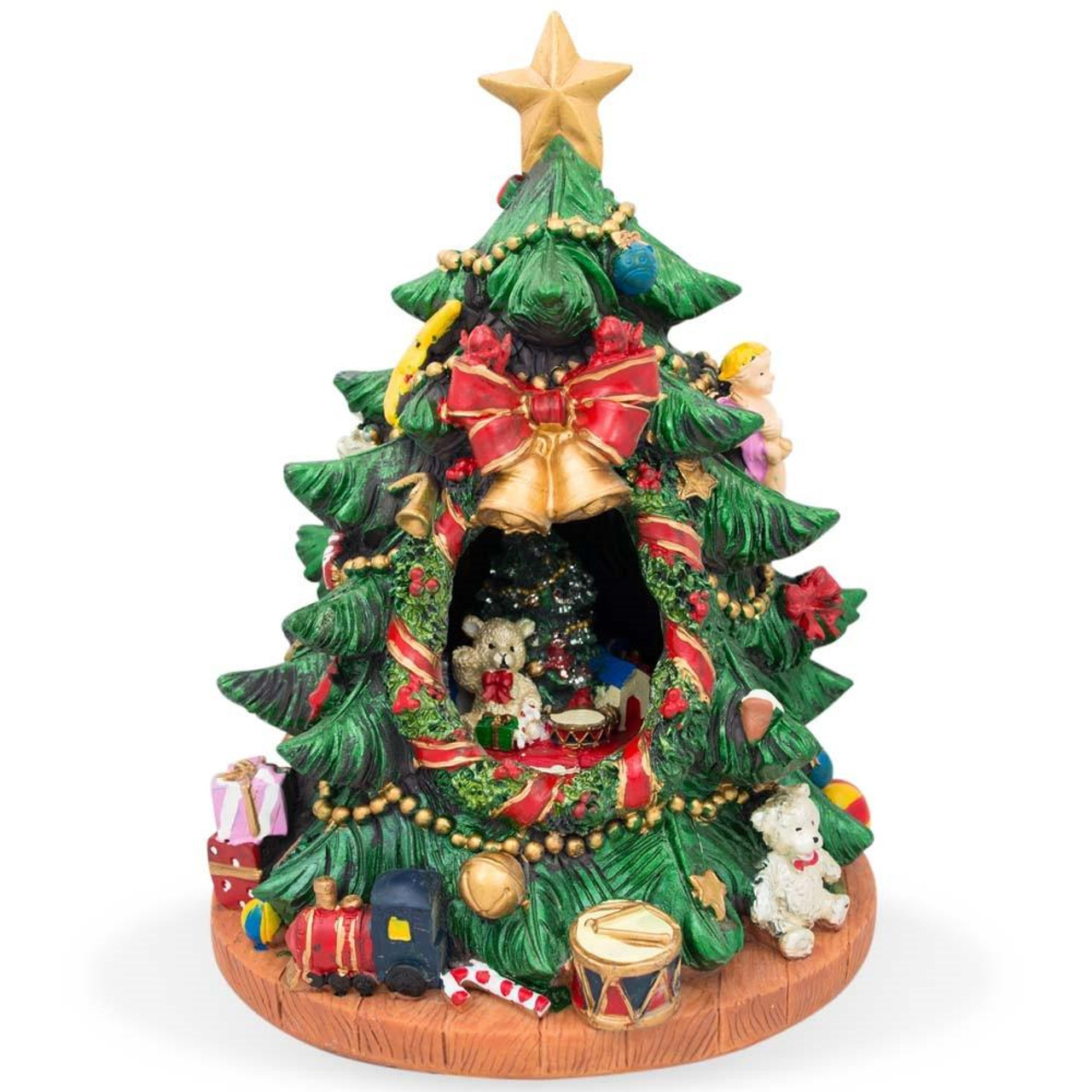 Spinning Musical Tabletop Christmas Tree Figurine