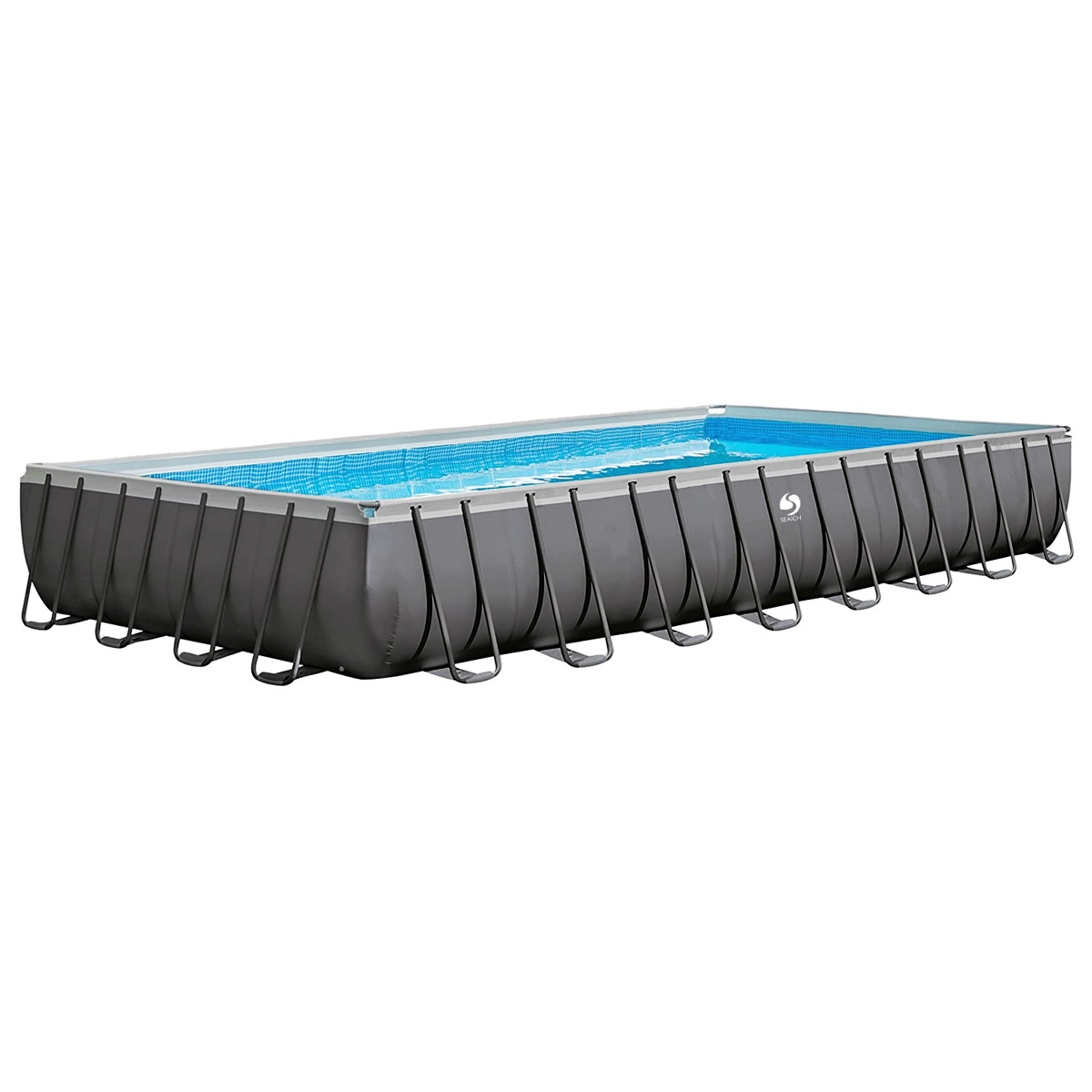 Seaich Above Ground 32' Rectangular Frame Pool with Protective