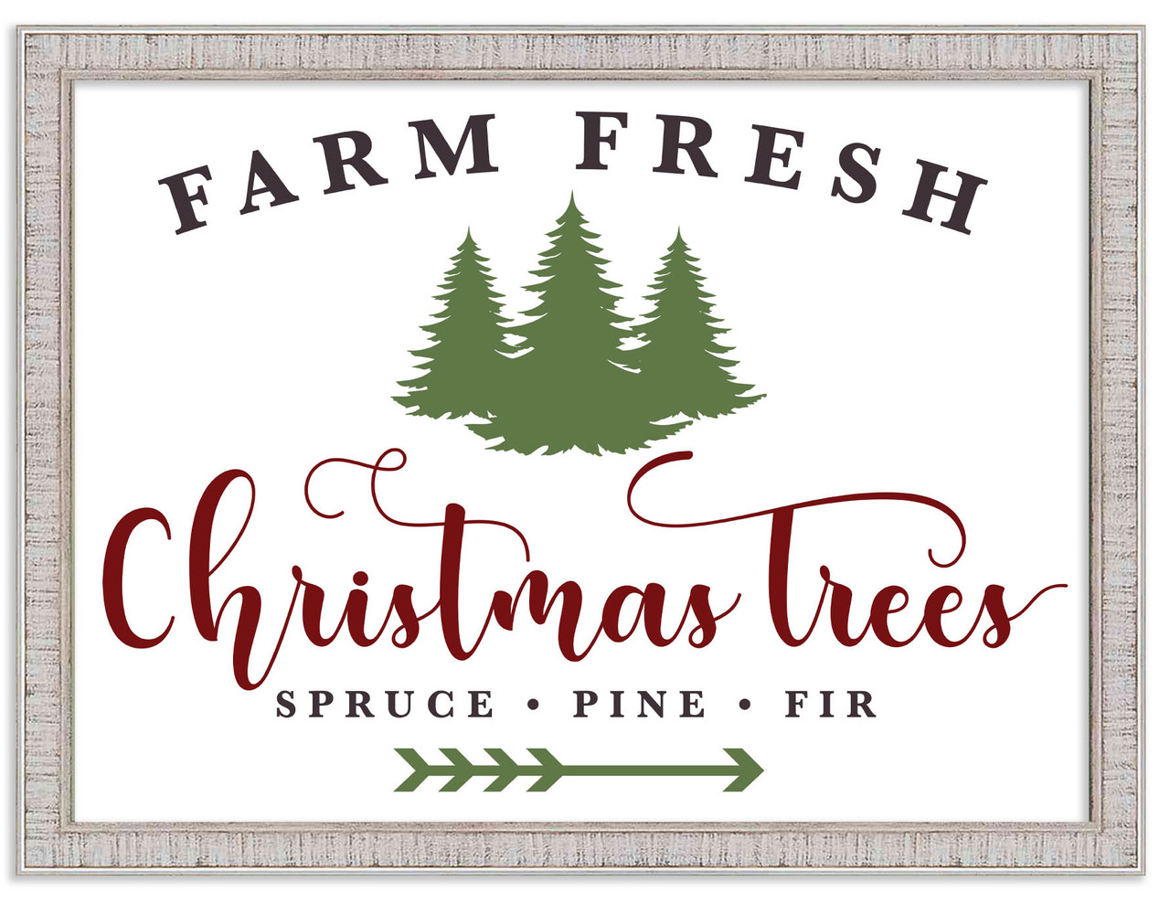 Christmas Trees Farm Fresh 17.5 christmas-trees-farm-fresh-17-5-x-23-5-framed-christmas-wall-decor-art-print-sign