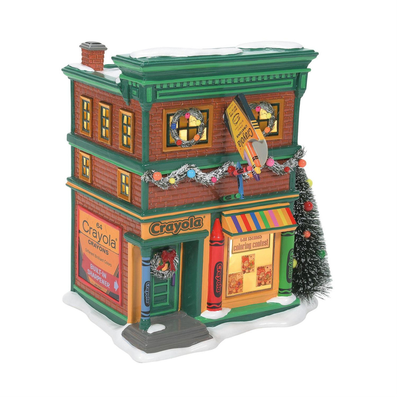 Department 56 Snow Village Crayola Crayon Store Lit Building 8.1