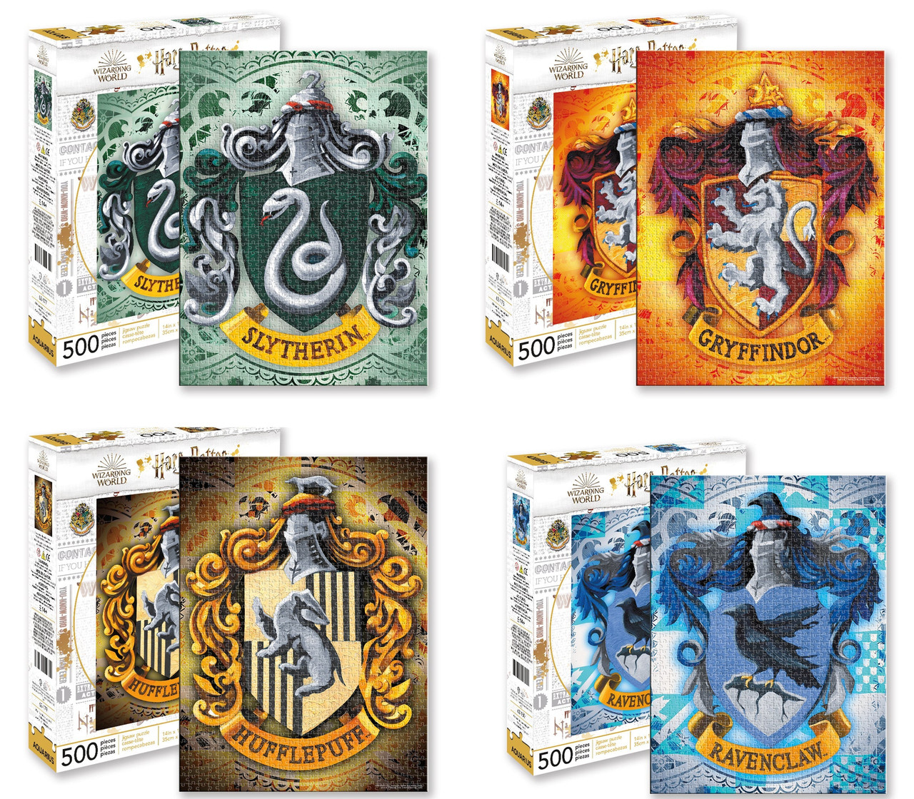 AQUARIUS Set of 3 Harry Potter Puzzles 500 Piece Jigsaw Puzzles