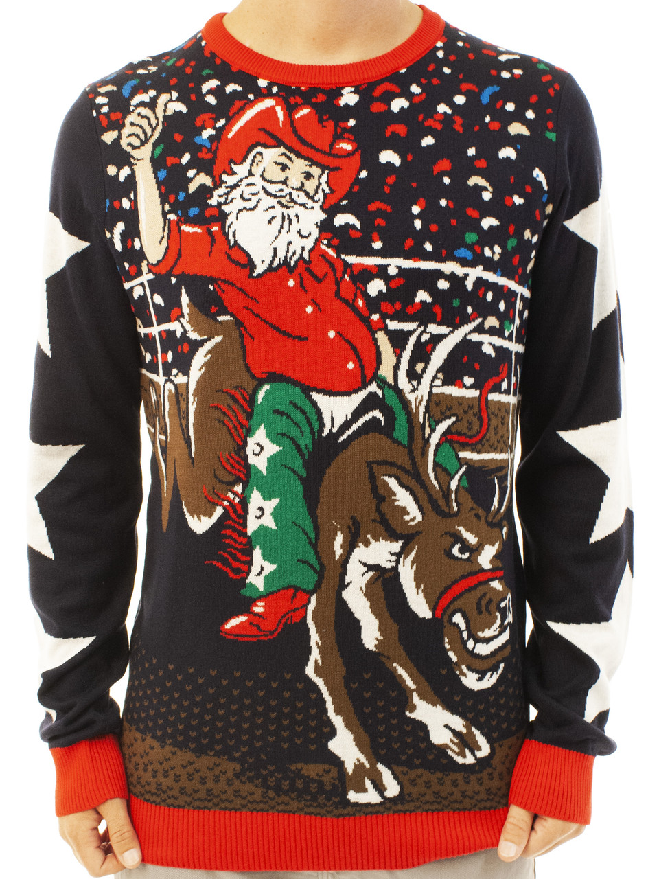 Ugly Christmas Party Sweater Unisex Men's Rodeo Reindeer Sweatshirt