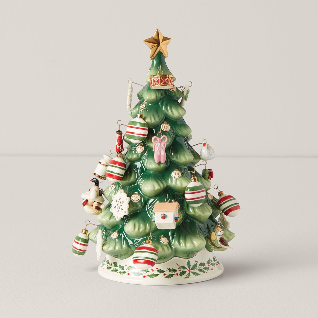 Lenox Treasured Traditions Advent Calendar Tree and Ornaments