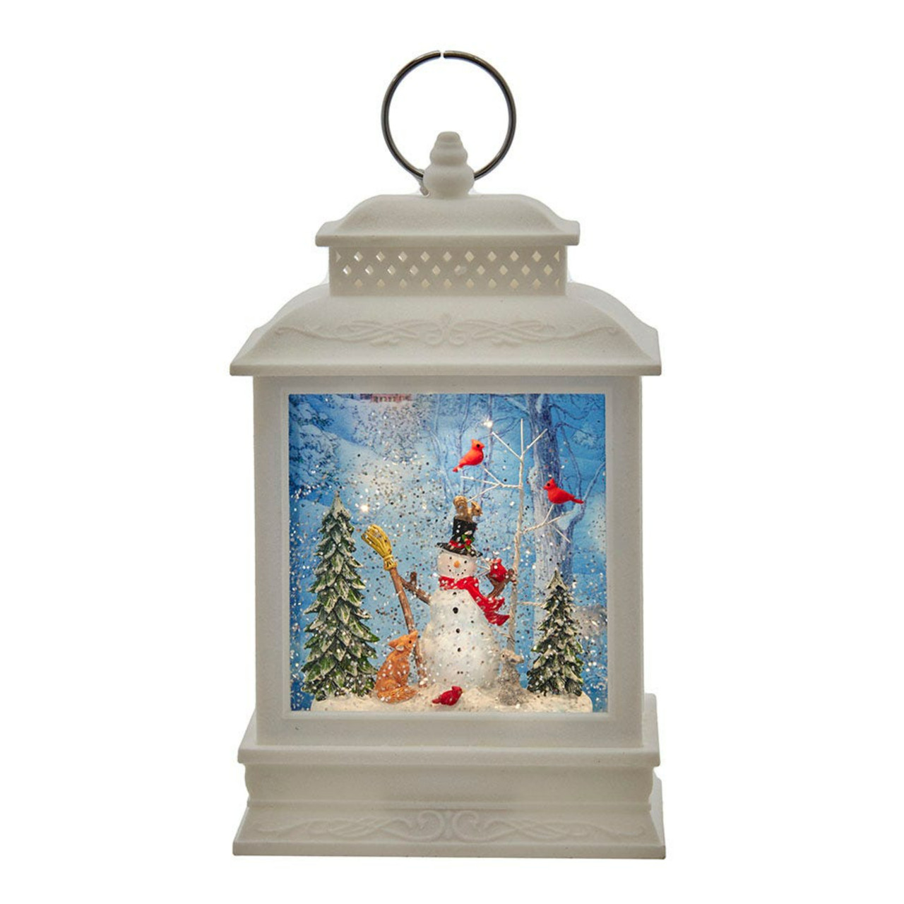 20.5” Battery Operated Lighted Holiday Lantern with Led Candle and