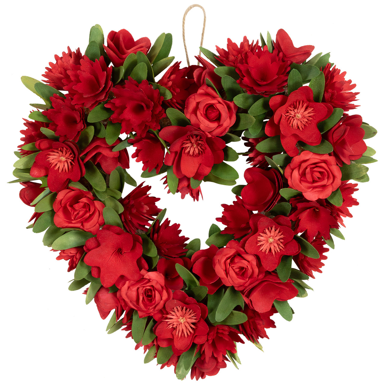 1pc Valentines Heart Wreaths For Front Door Decor Red Glitter