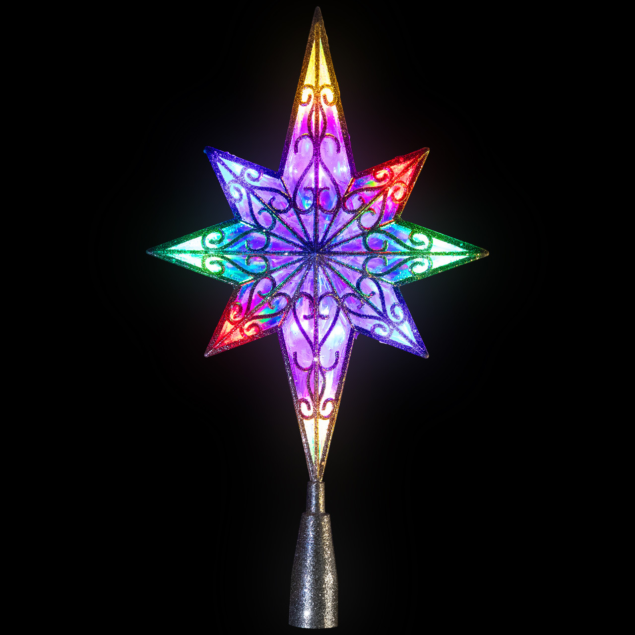 LED Star of Bethlehem Christmas Tree Topper - 14.5" - Champagne Gold ...