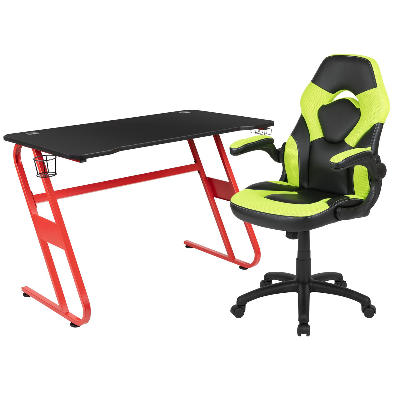 51 5 Red Green Racing Gaming Desk With Reclining Chair Christmas