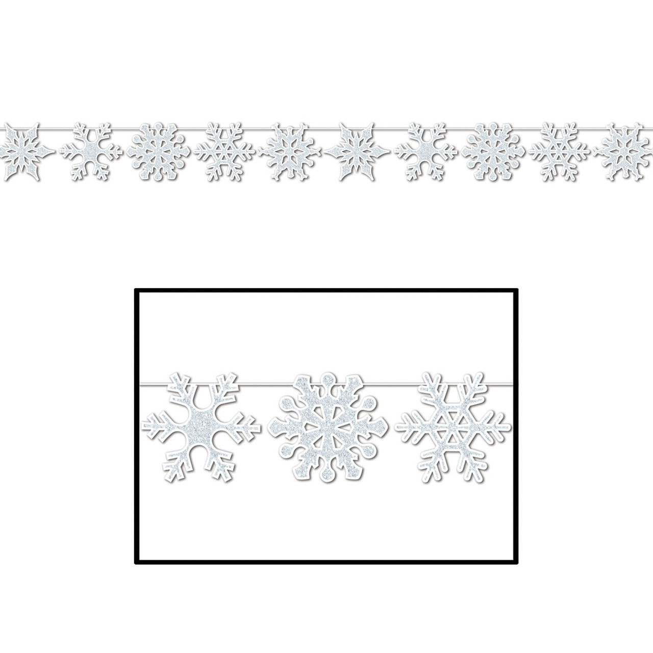 Beistle Snowflake Cutouts, White - 9 count