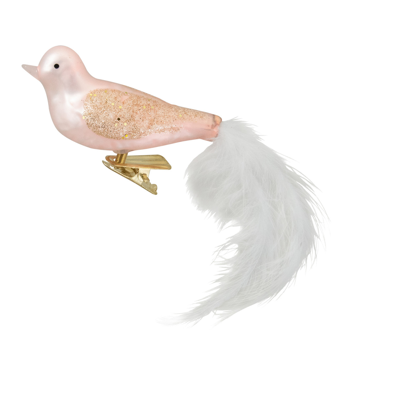Northlight 6.75 Gold Sequined and Glittered Clip-On Bird Christmas Ornament