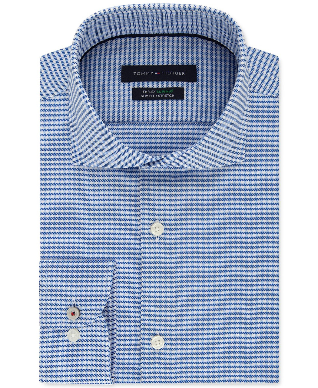 Tommy Hilfiger Men's THFlex Supimar Stretch Check Dress Shirt Size  15.5x32-33