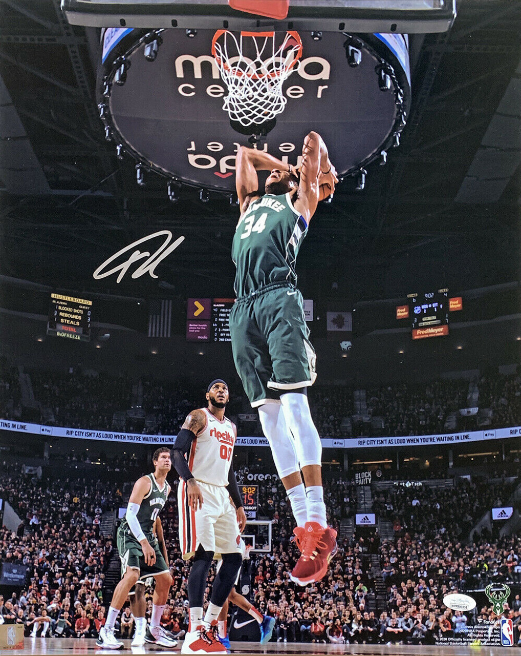 Giannis Antetokounmpo Autographed Milwaukee Bucks Custom Black