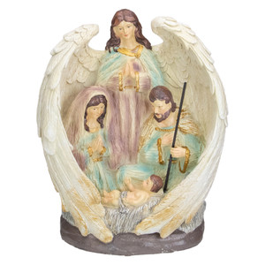 Holy Family and Angel Christmas Nativity Decoration - 11.25”