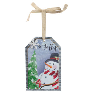 8" Galvanized Metal 'Be Jolly' Gift Tag Christmas Wall Decor