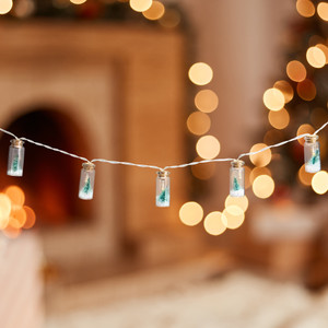 10-Count Tree in a Bottle Christmas String Lights - LED Warm White - 3' Clear Wire