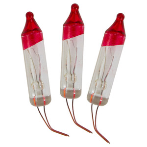 Pack of 3 Clear Flasher Christmas Replacement Bulbs, 3.5 Volts