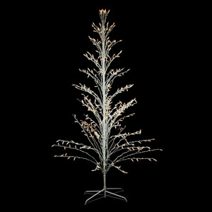 Pre-Lit Cascade Twig Tree Outdoor Christmas Decoration - 4' - Clear Lights