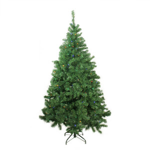 6' Pre-Lit Medium Mixed Classic Pine Artificial Christmas Tree, Multi Color LED Lights