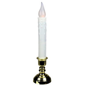 LED Christmas Candle Lamp with Automatic Timer - 8.5" - Clear