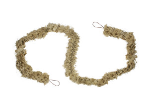 7.75' x 4" Gold Natural Jute Bow Artificial Christmas Garland - Unlit