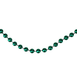 15' x 0.25" Shiny Metallic Aqua Green Faceted Beaded Artificial Christmas Garland - Unlit